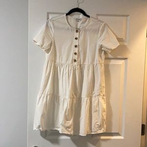 White Madewell white dress in extra small.